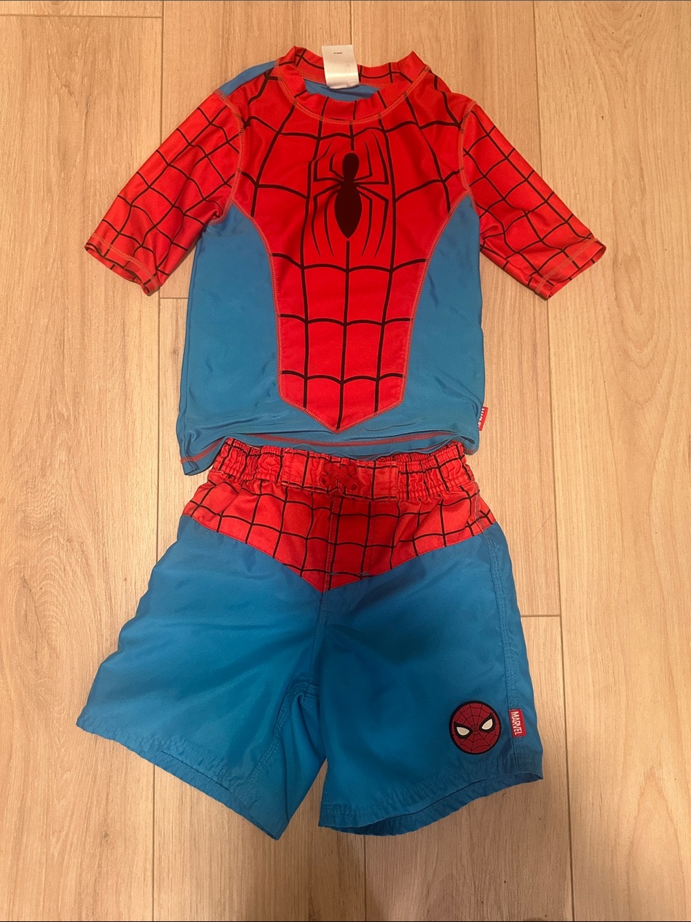 EUC Disney Spider-Man swim trunks and Swim Top - Picture 1 of 6